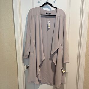 Nine West Soft Beige Draped Trench Coat